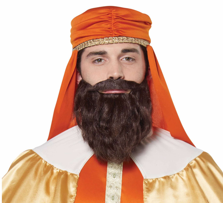 Gaspar Wise Man Men Brown Moustache Beard