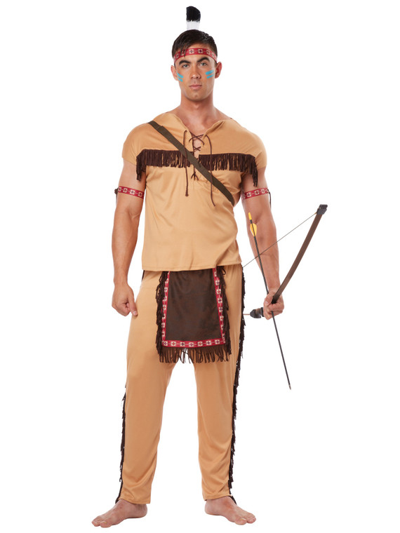 Native American Brave Indian Noble Warrior Western Old West Mens Costume
