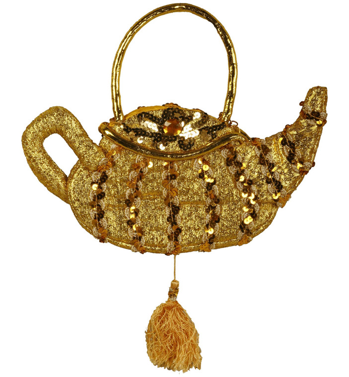 Genie Lamp Aladdin Arabian Golden Women Costume Hand Bag Purse