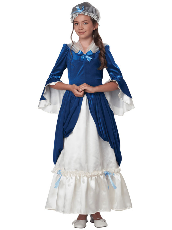 Colonial Era Dress Martha Washington Victorian Book Week Girls Costume