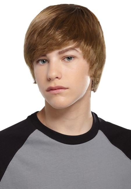 Tween Dream Biebs Light Brown Teenage Boys Costume Wig