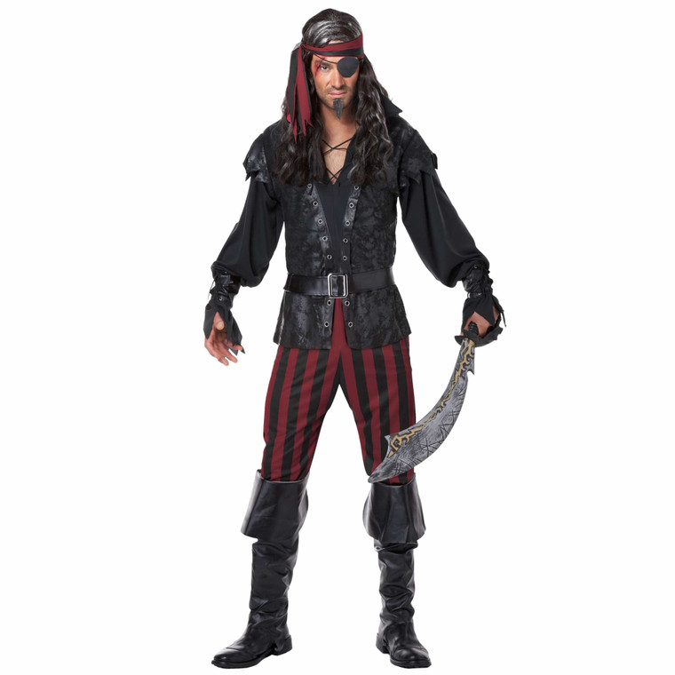 Ruthless Rogue Pirate Swashbuckler Buccaneer Story Book Week Men Costume