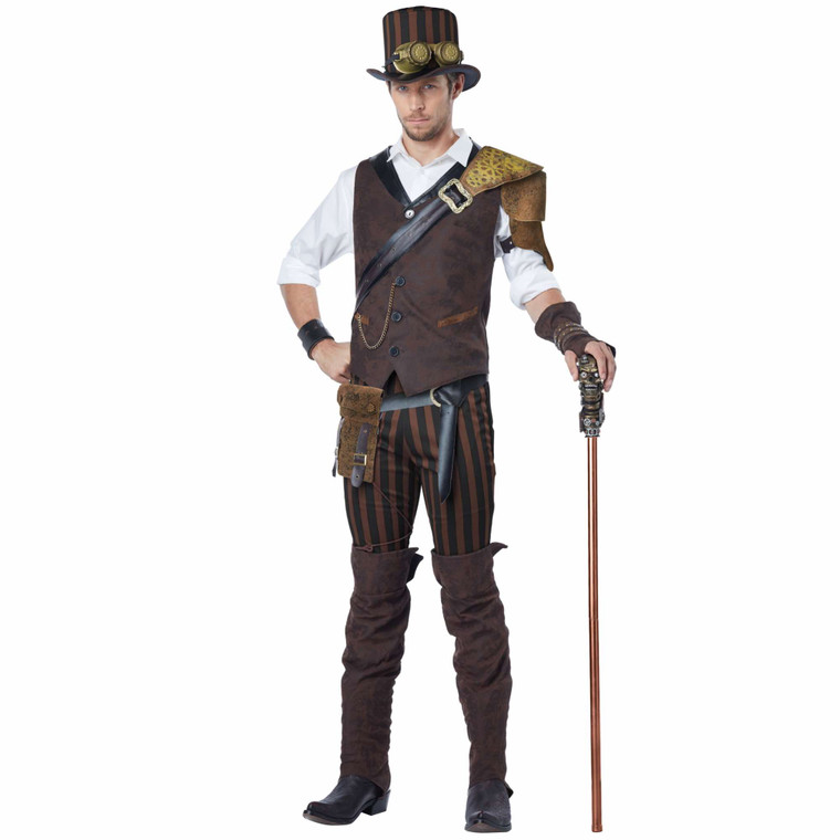 Steampunk Adventurer Victorian Steam Punk Professor Science Fiction Men Costume
