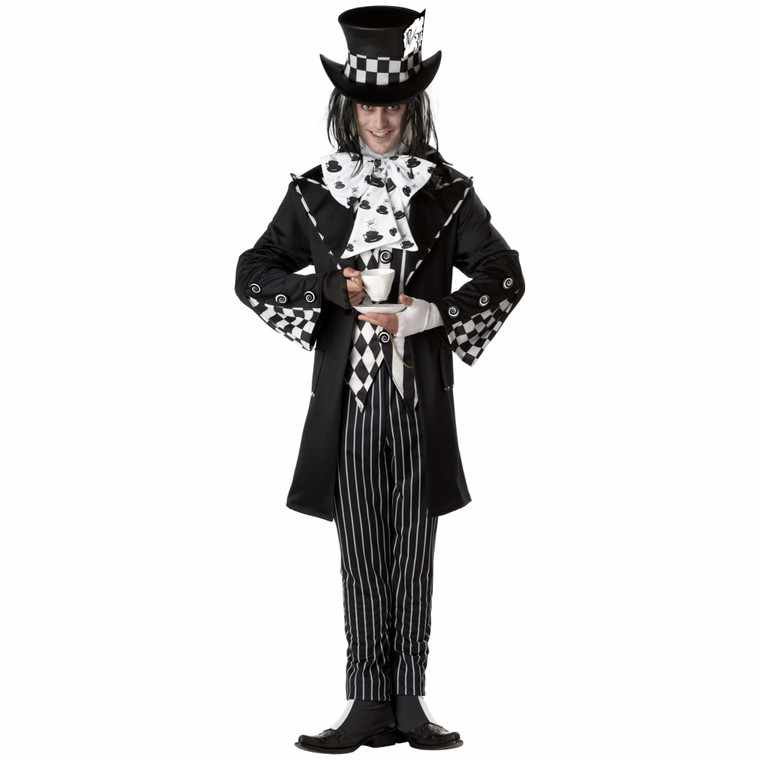 Dark Mad Hatter Wonka Alice In Wonderland Men Costume