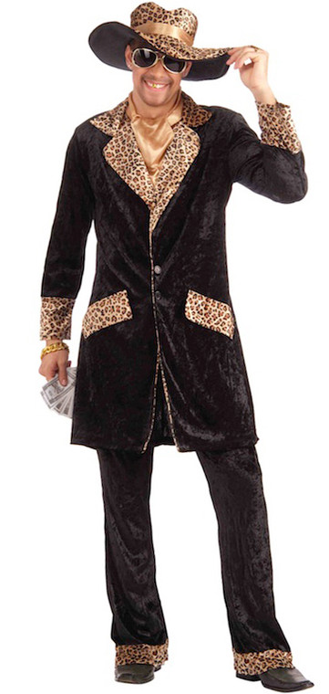 Big Cat Pimp Daddy Gangster 20s Men Costume STD