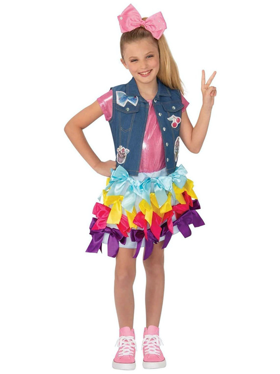 JoJo Siwa Bow Dress Boomerang Music Video Dance Dress Up Child Girls Costume