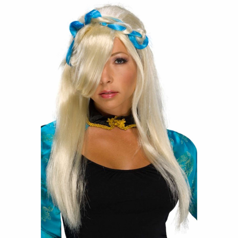 Asian New Rave Cyber Cosplay Ninja Japanese Warior Women Costume Wig
