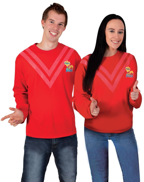 Simon Deluxe The Wiggles Red 30 Years Anniversary Adult Mens Costume Top