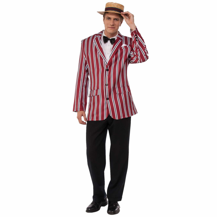 Good Time Sam 1920s Jolly Barbershop Henley Boater Club Blazer Mens Costume