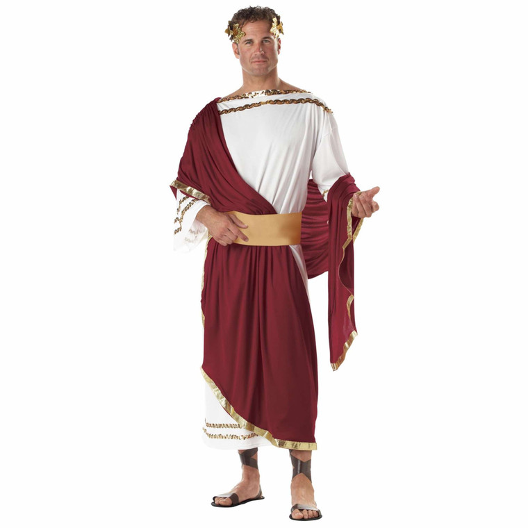 Julius Caesar Deluxe Greek Roman King Emperor Toga Men Costume One Size