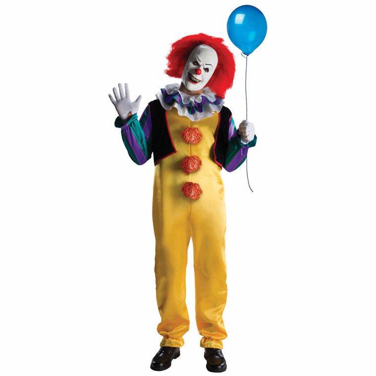Pennywise IT Deluxe Horror Clown Sycho Teen Men Costume