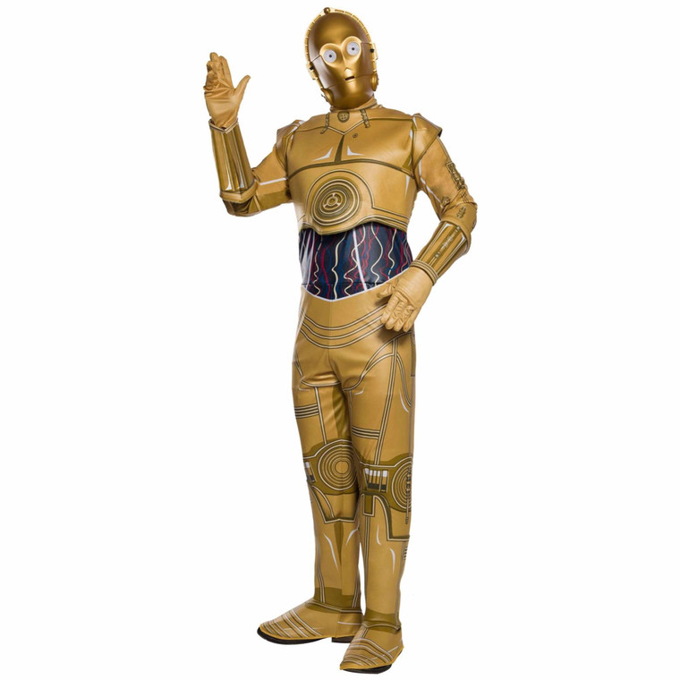 C-3PO Star Wars Classic Disney Movie Threepio Robot Adult Mens Costume