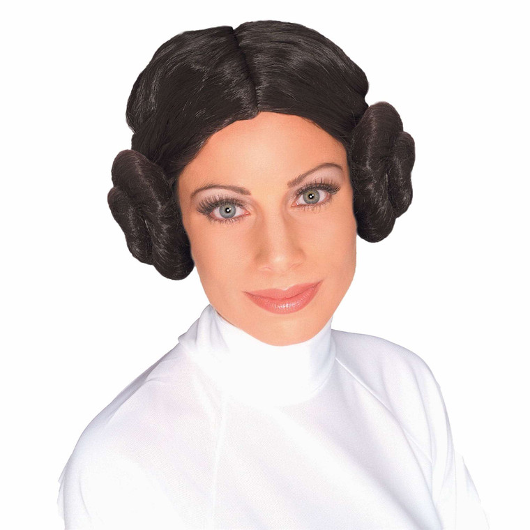 Princess Leia Star Wars Movie Disney Licensed Women Costume Wig with Bun