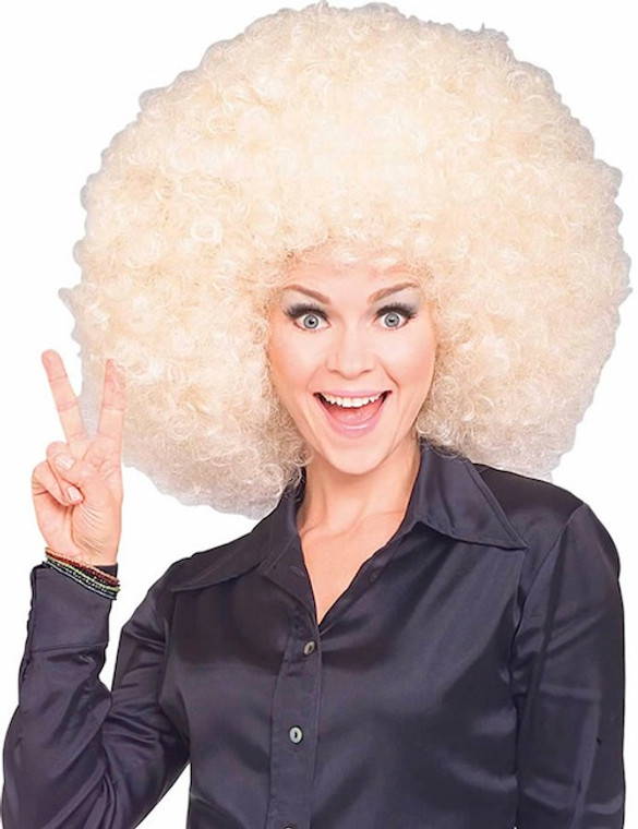 Super Afro Jumbo Fro Disco 1960s 1970s 1980s Hippie Blonde Men Women Costume Wig