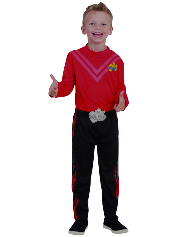 Simon Red Wiggle The Wiggles Deluxe Book Week Dress Up Boys Costume Size 3-5