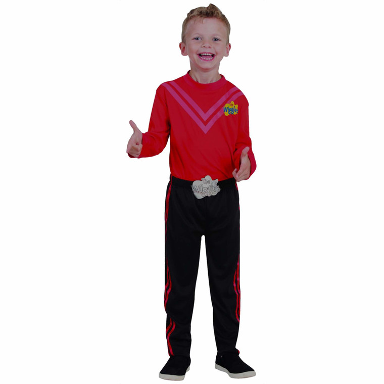 Simon Red Wiggle The Wiggles Deluxe Book Week Dress Up Boys Costume Size 3-5
