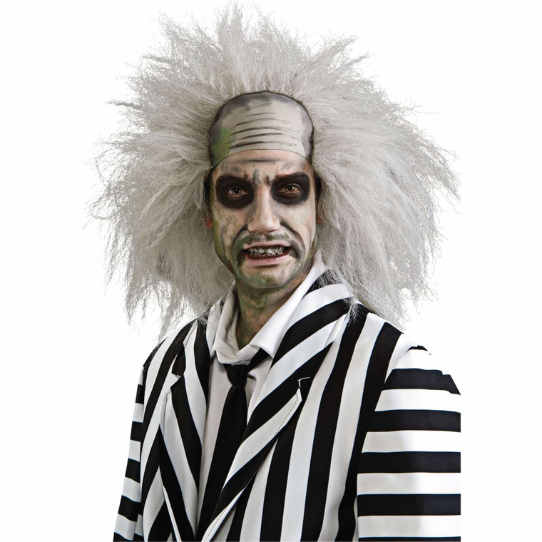 Beetlejuice 80s Movie Ghost Halloween Men Costume Wig