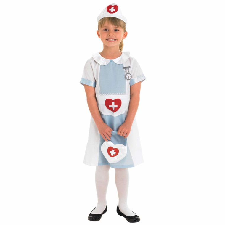 Classic Nurse Midwife Medical Uniform Hospital Book Week Child Girls Costume