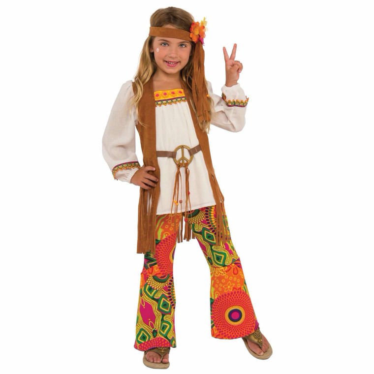 Flower Child 1960s 1970s Hippie Hippy Retro Book Week Child Girls Costume