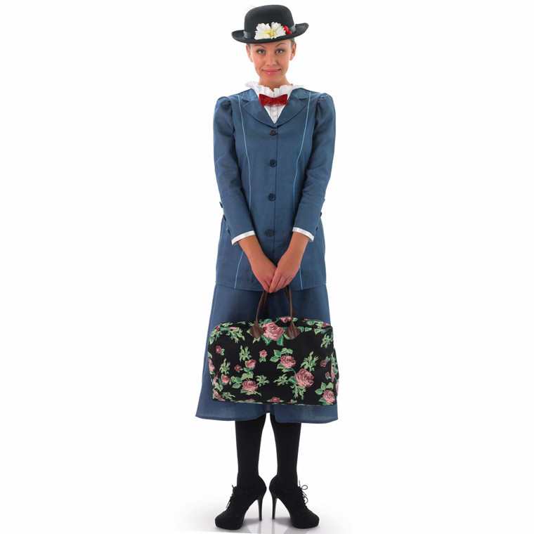 Mary Poppins Disney 1920s Magical Nanny English Olden Day Womens Costume