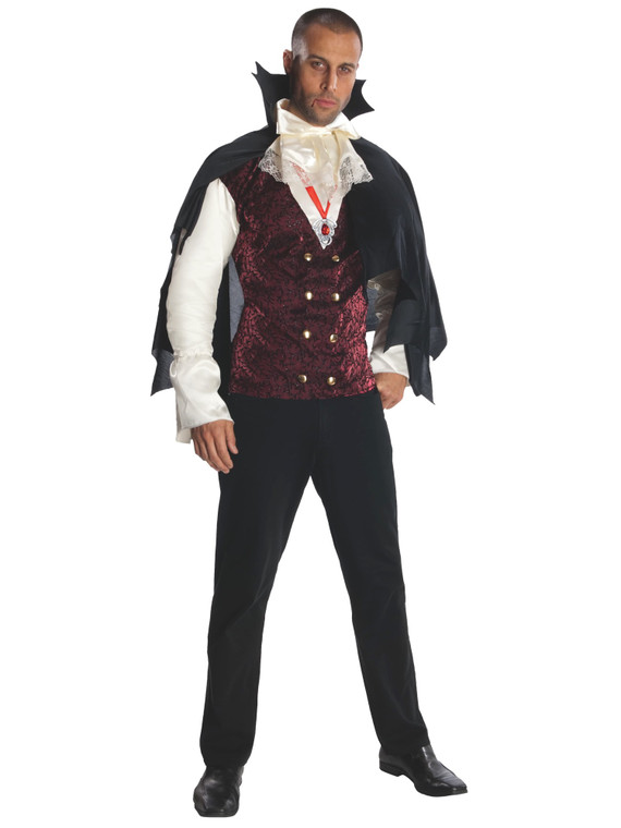 Vampire Dracula Count Twilight Gothic Vamp Scary Halloween Adult Mens Costume