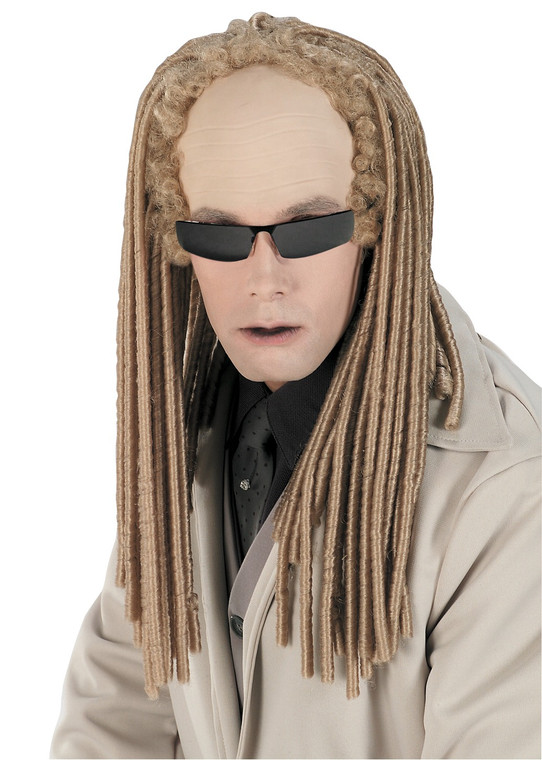 Twins Dreads Albino Matrix Movie Licensed Men Costume Wig