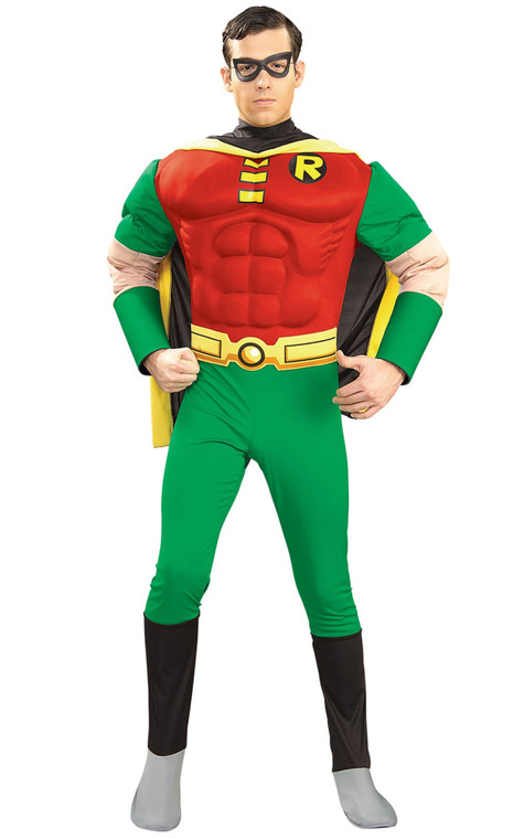 Robin Batman Teen Titans Deluxe Muscle Chest Men Costume