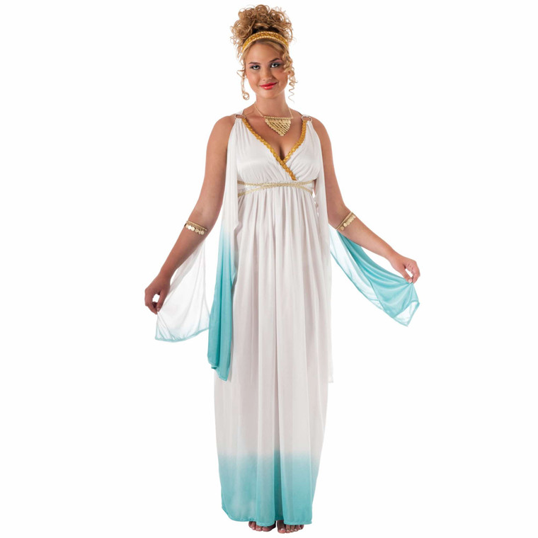 Goddess Greek Roman Athenian Egyptian Toga Women Costume Plus Size