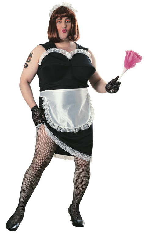French Maid Fat Male Housekeeper Funny Men Costume STD