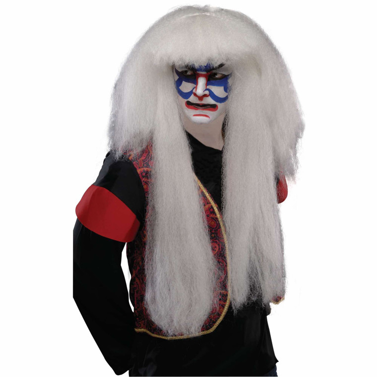 Kabuki Japanese Dance Drama White Men Costume Wig