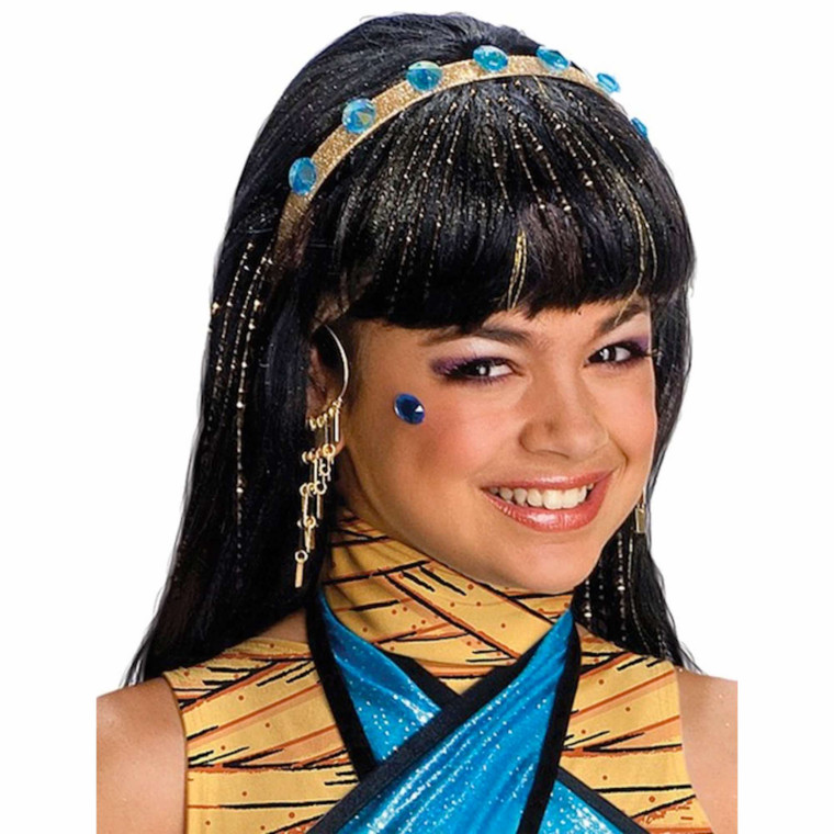 Monster High Cleo De Nile Licensed Costume Girls Wig