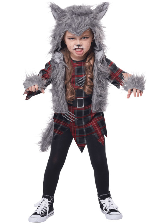 Wee-Wolf Girl Wolf Monster Horror Scary Halloween Toddler Girls Costume