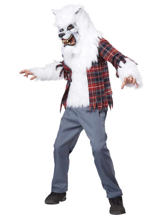 White Werewolf Lycan Wolf Horror Monster Halloween Boys Costume