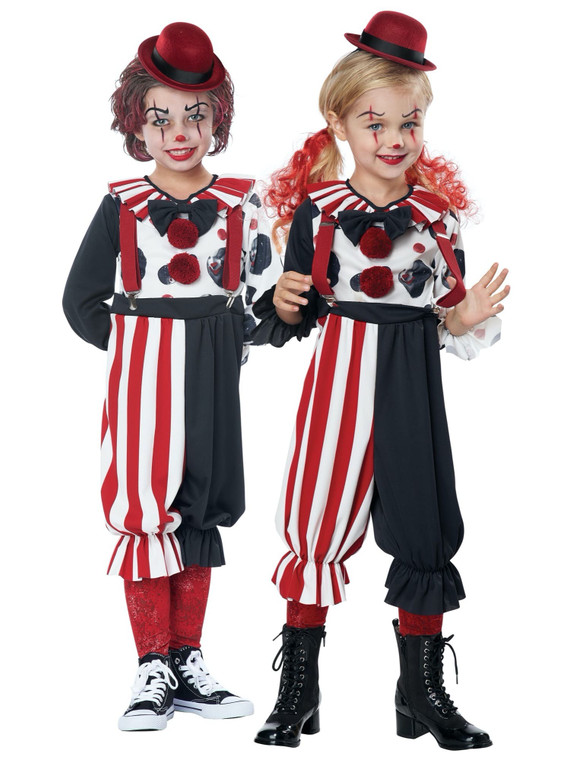 Kreepy Klown Horror Clown Joker Jester Holloween Toddler Girls Boys Costume