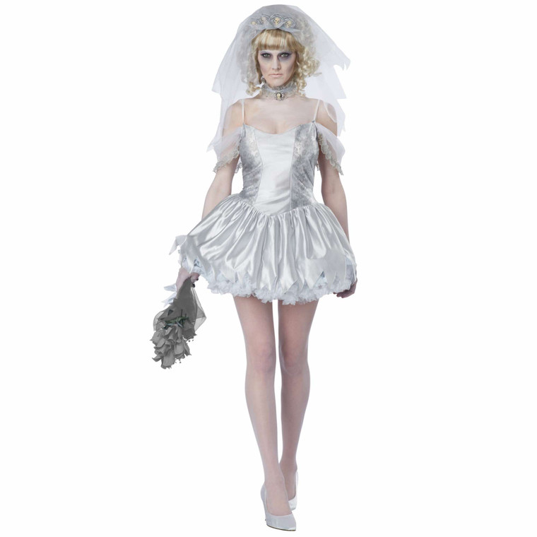 Ghostly Bride Ghost Wedding Corpse Day Of The Dead Halloween Womens Costume