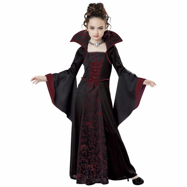 Royal Vampire Vampiress Gothic Medieval Dracula Twilight Halloween Girls Costume