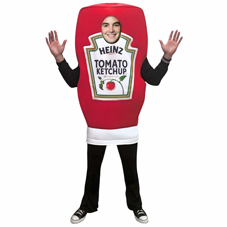 Heinz Ketchup Squeeze Bottle Tomato Sauce Deluxe Adult Womens Mens Costume