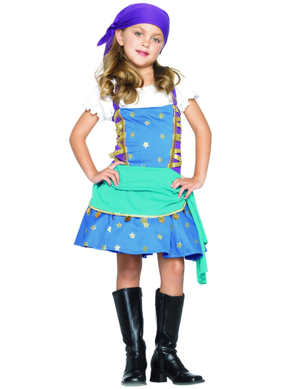 Gypsy Princess Fortune Teller Tarot Card Reader Storybook Girls Costume