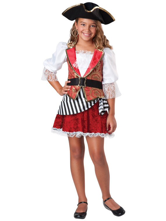 Pretty Pirate of the Carribbean Buccaneer Toddler Girls Costume 4