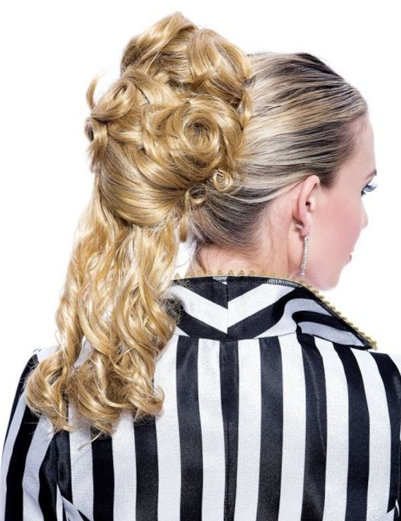French Kiss Amelie Blonde Ponytail Attachment Women Costume Wig