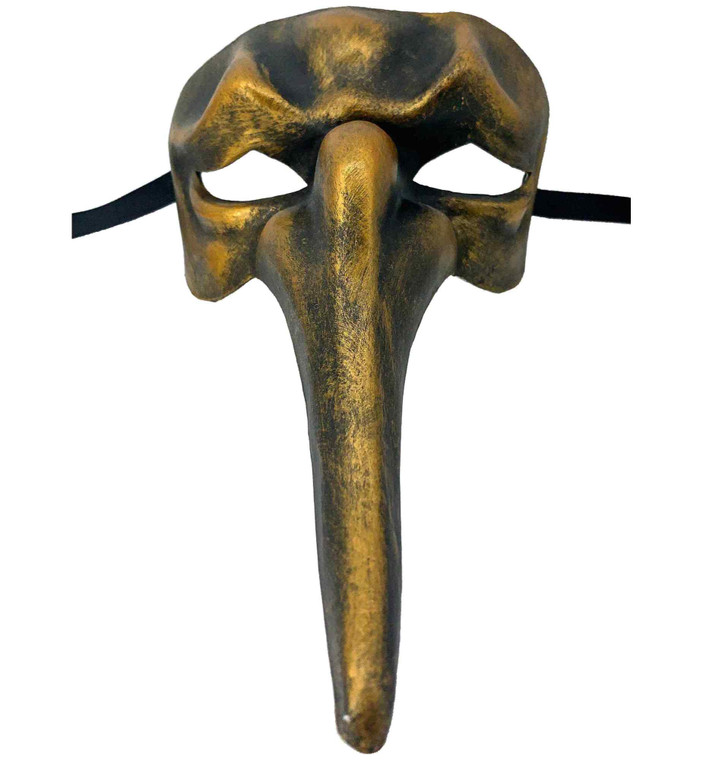 Naso Scaramouche Bronze Long Nose Venetian Italian Masquerade Adult Mens Mask