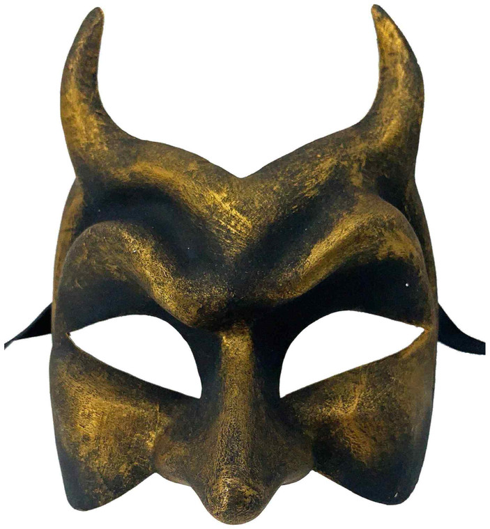 Diavolo Bronze Devil Halloween Venetian Italian Made Masquerade Mens Mask