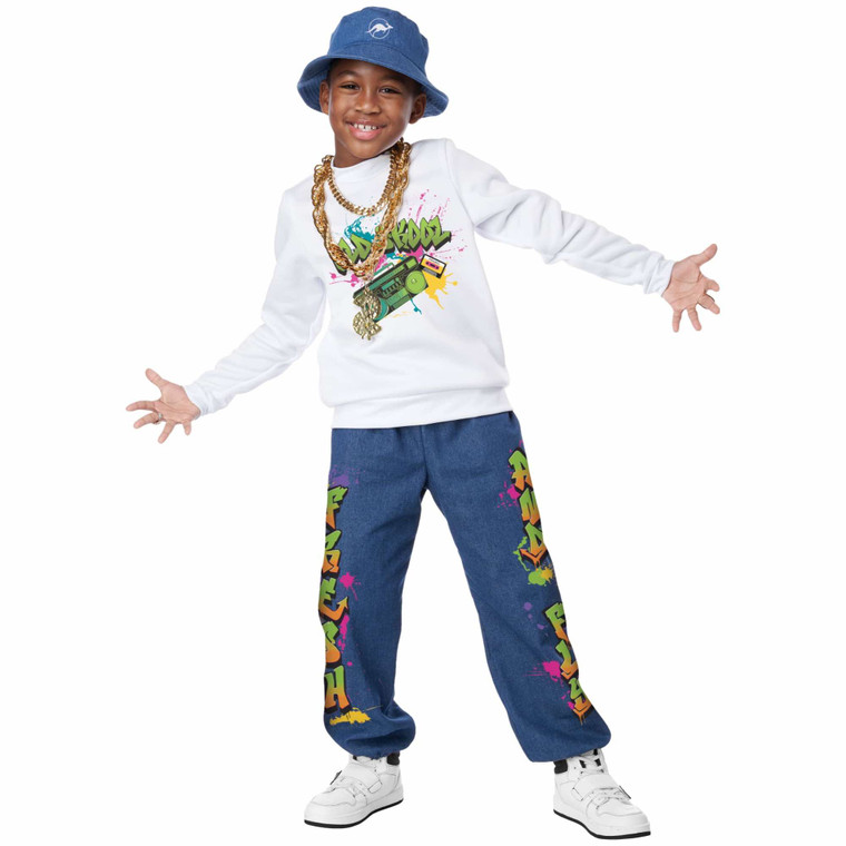 90s Hip Hop Kid 1990s Dancer Rap Star Pop Rock Book Week Child Boys Costume