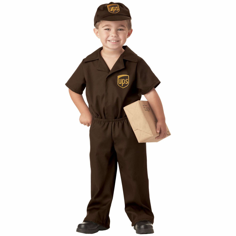 UPS Driver Special Delivery Postman Uniform Book Week Toddler Boys Costume