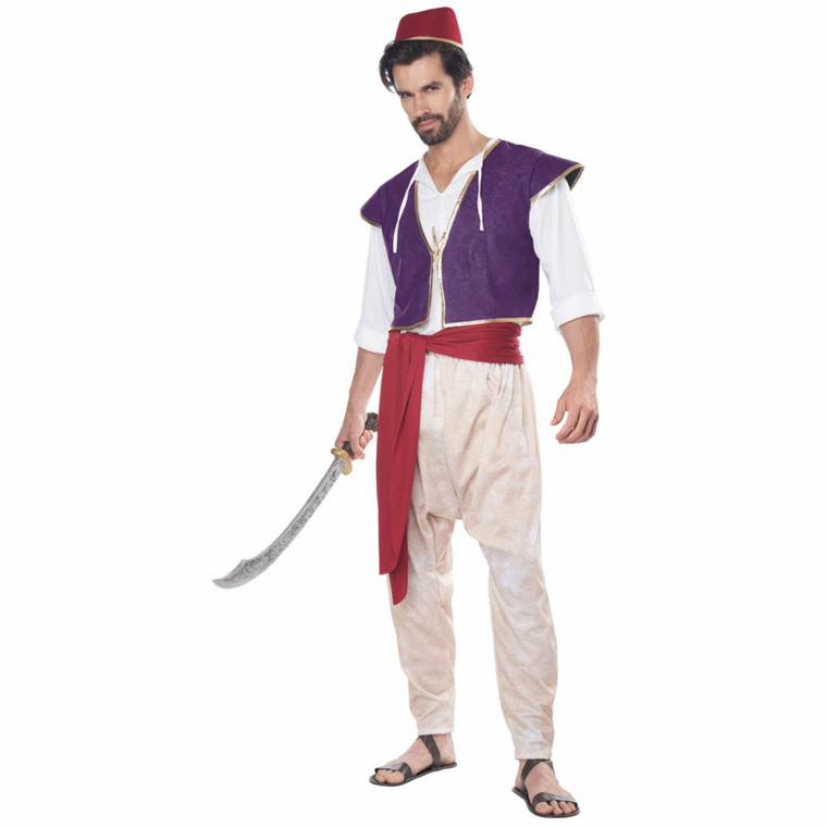 Arabian Folk Hero Aladdin Ali Baba Genie Desert Prince Adult Mens Costume