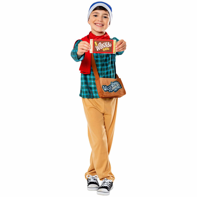 Charlie Bucket Deluxe Willy Wonka Chocolate Factory Tween Boys Costume 9-10Y