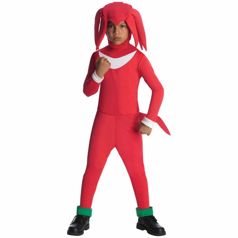 Knuckles Sonic the Hedgehog Deluxe Sega Video Game Movie Child Boys Costume