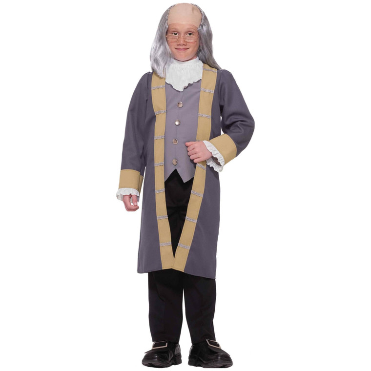 Benjamin Franklin Classic Historical Colonial President Book Week Child Boys Costume