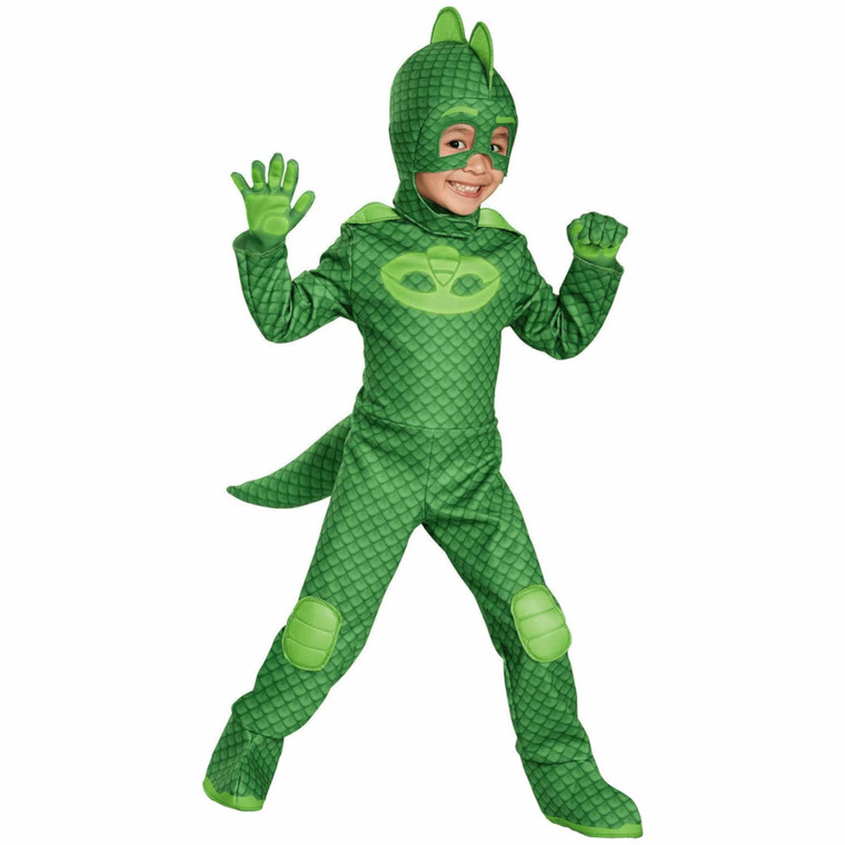 Gekko Deluxe PJ Masks Superhero Glow In The Dark Child Boys Costume L 4-6