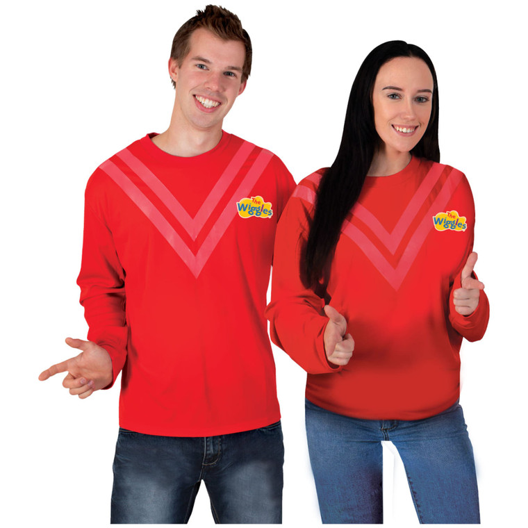 Red Wiggle Simon The Wiggles Adult Unisex Womens Mens Costume Shirt Top